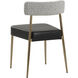 Ashwin Bravo Black / Helios Check Black Stackable Dining Chair